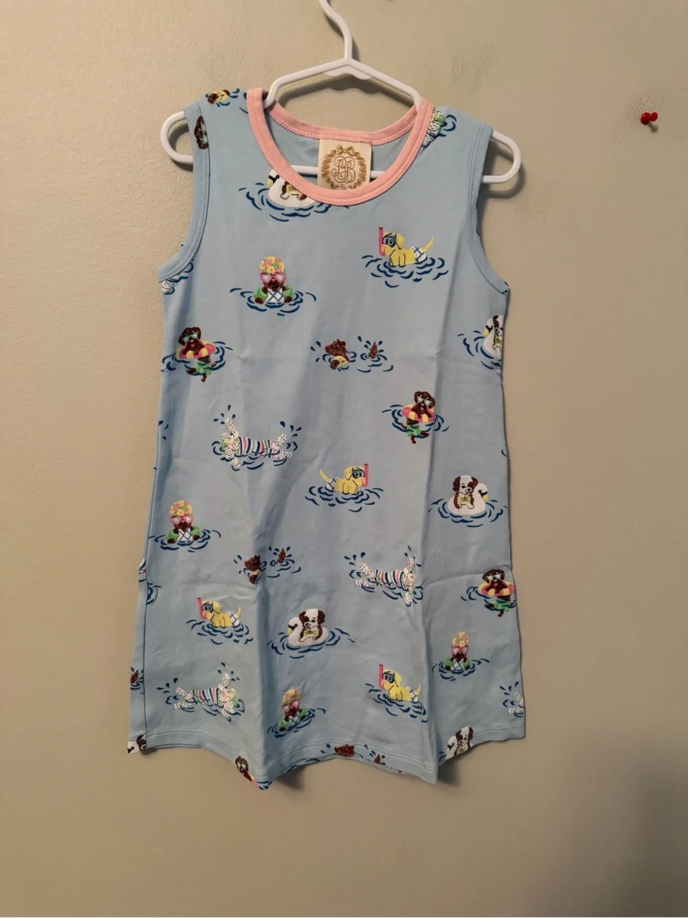 The Beaufort Bonnet Company Blue Dogs Swimming Dress